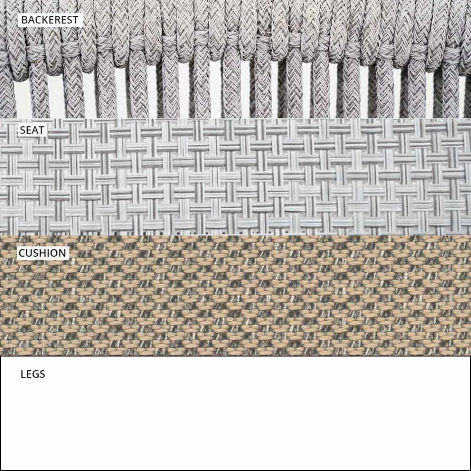 Chaise d'extérieur avec accoudoirs empilable rembourrée H 78cm - Smart by Varaschin Viadurini