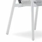Chaise d'extérieur avec accoudoirs empilable rembourrée H 78cm - Smart by Varaschin Viadurini