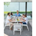 Chaise d'extérieur avec accoudoirs empilable rembourrée H 78cm - Smart by Varaschin Viadurini