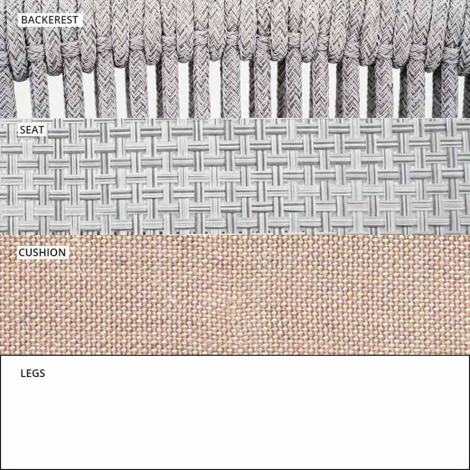 Chaise d'extérieur avec accoudoirs empilable rembourrée H 78cm - Smart by Varaschin Viadurini