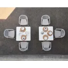 Chaise d'extérieur avec accoudoirs empilable rembourrée H 78cm - Smart by Varaschin Viadurini