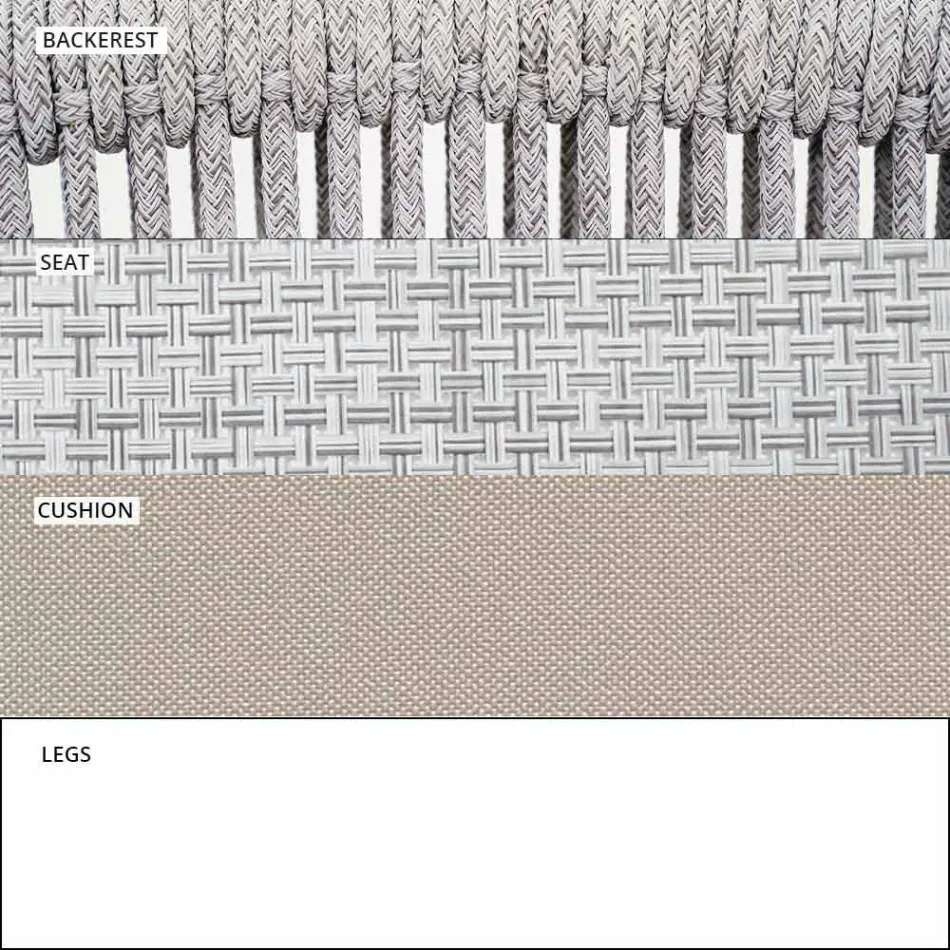 Chaise d'extérieur avec accoudoirs empilable rembourrée H 78cm - Smart by Varaschin Viadurini