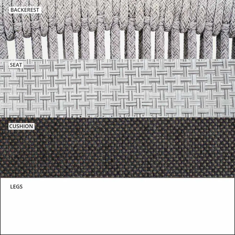 Chaise d'extérieur avec accoudoirs empilable rembourrée H 78cm - Smart by Varaschin Viadurini