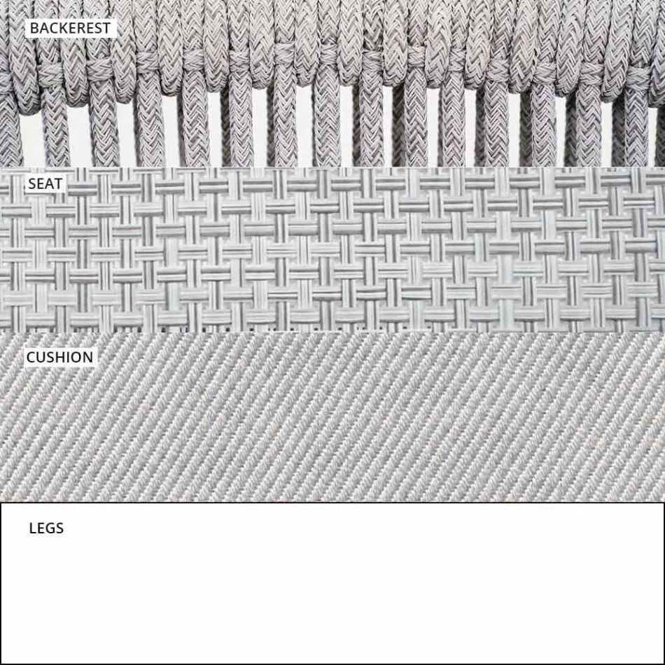 Chaise d'extérieur avec accoudoirs empilable rembourrée H 78cm - Smart by Varaschin Viadurini