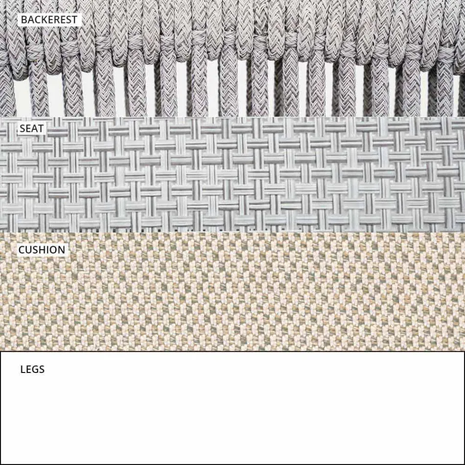 Chaise d'extérieur avec accoudoirs empilable rembourrée H 78cm - Smart by Varaschin Viadurini