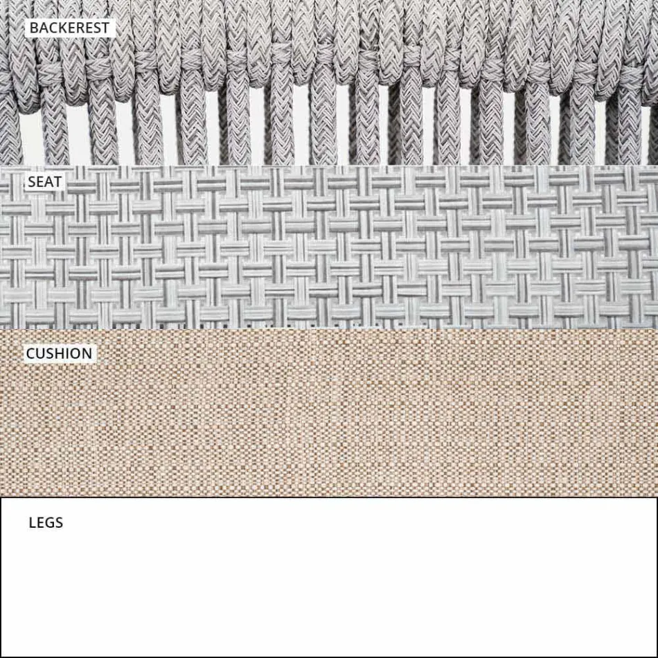 Chaise d'extérieur avec accoudoirs empilable rembourrée H 78cm - Smart by Varaschin Viadurini