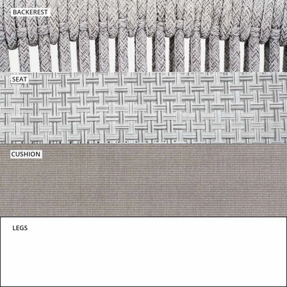 Chaise d'extérieur avec accoudoirs empilable rembourrée H 78cm - Smart by Varaschin Viadurini