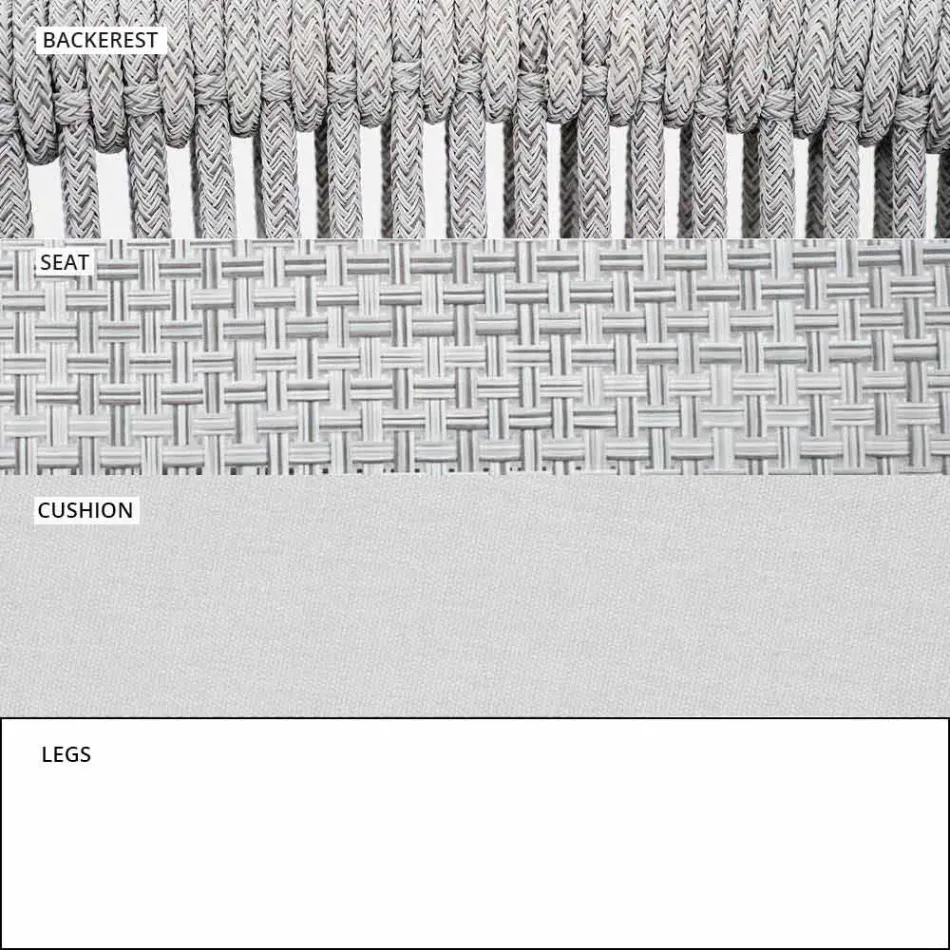 Chaise d'extérieur avec accoudoirs empilable rembourrée H 78cm - Smart by Varaschin Viadurini