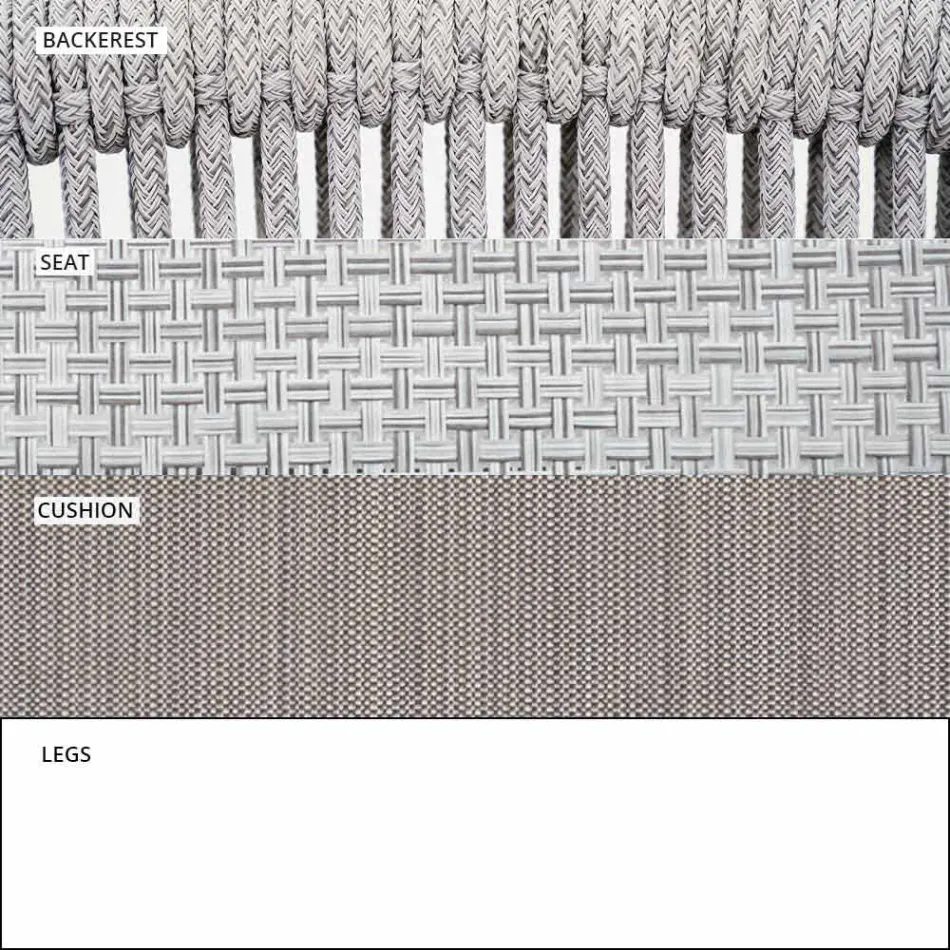 Chaise d'extérieur avec accoudoirs empilable rembourrée H 78cm - Smart by Varaschin Viadurini