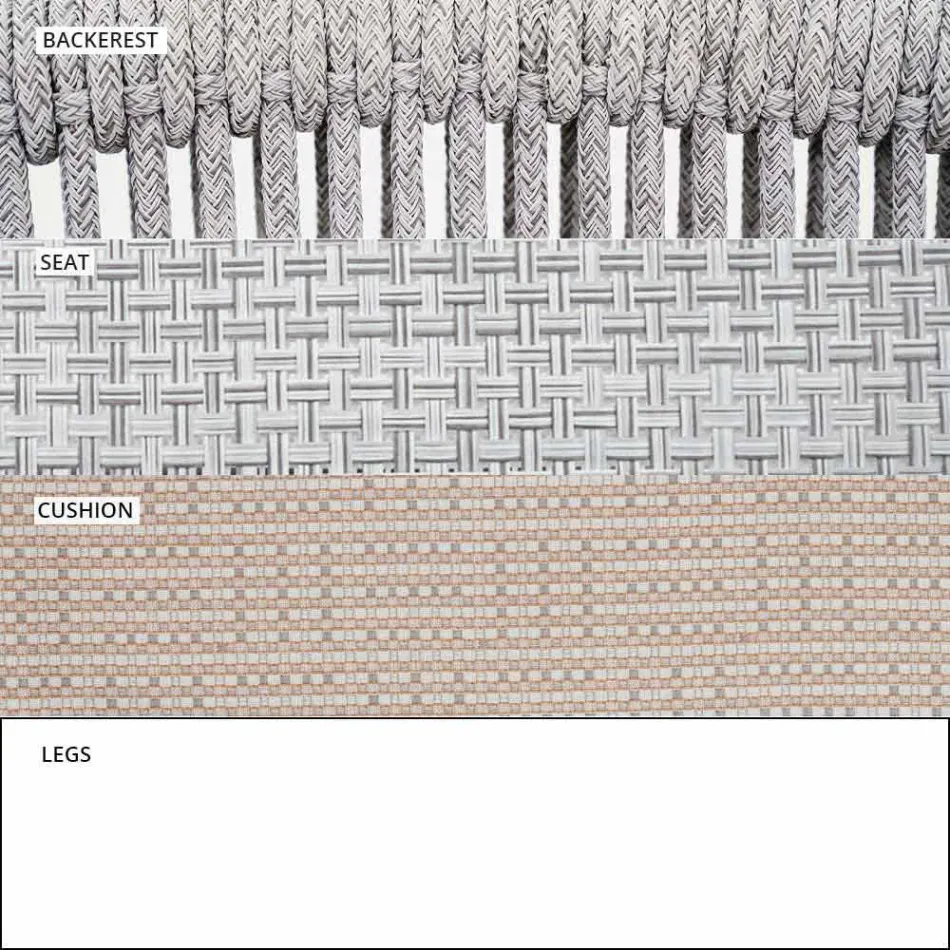 Chaise d'extérieur avec accoudoirs empilable rembourrée H 78cm - Smart by Varaschin Viadurini