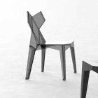 Chaise design empilable d'extérieur en polycarbonate, 4 pièces - Kimono par Vondom Viadurini
