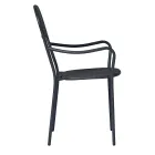 Chaise de jardin empilable avec structure en fer couleur anthracite - Nadege Viadurini