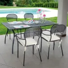 Chaise de jardin empilable avec structure en fer couleur anthracite - Nadege Viadurini