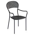 Chaise de jardin empilable avec structure en fer couleur anthracite - Nadege