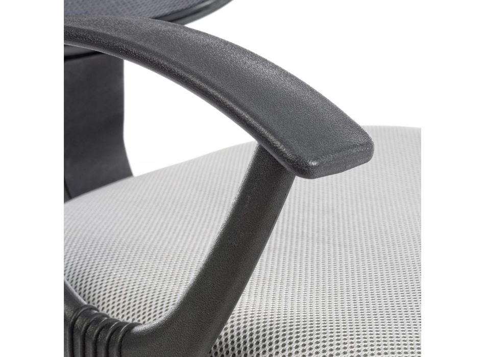 Chaise de bureau pivotante en nylon et tissu maillé en 3 couleurs - Rasha Viadurini