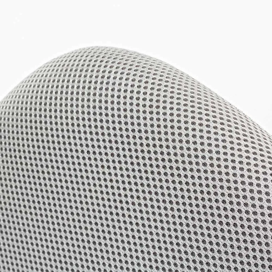 Chaise de bureau pivotante en nylon et tissu maillé en 3 couleurs - Rasha Viadurini