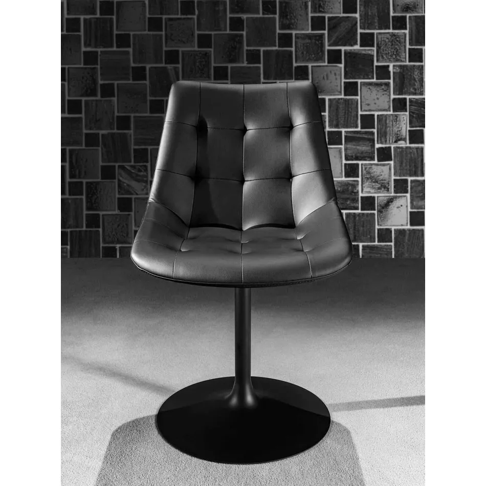 Chaise Pivotante, Assise en Ecoleather Capitonnè Processing - Aura Viadurini