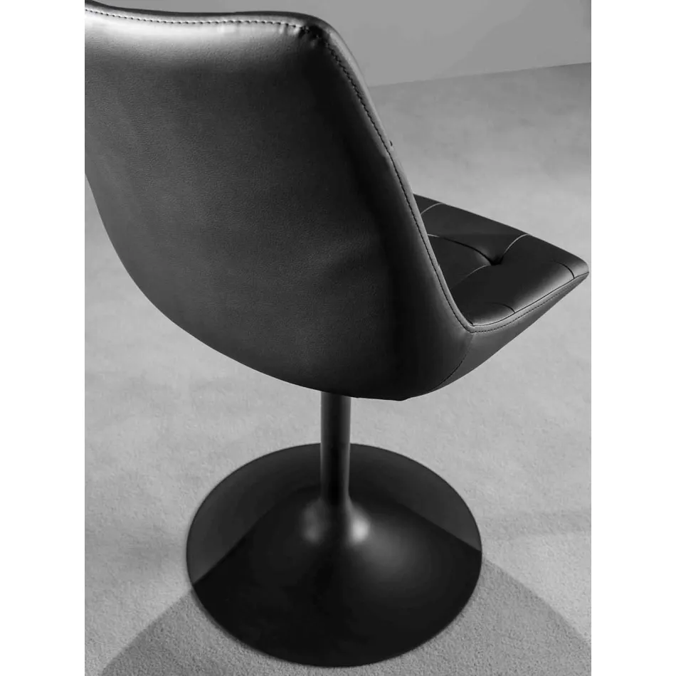 Chaise Pivotante, Assise en Ecoleather Capitonnè Processing - Aura Viadurini