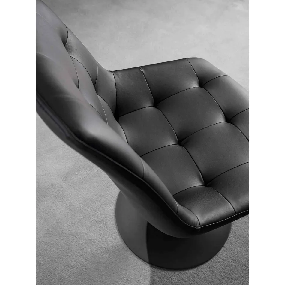 Chaise Pivotante, Assise en Ecoleather Capitonnè Processing - Aura Viadurini