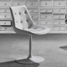 Chaise Pivotante, Assise en Ecoleather Capitonnè Processing - Aura Viadurini