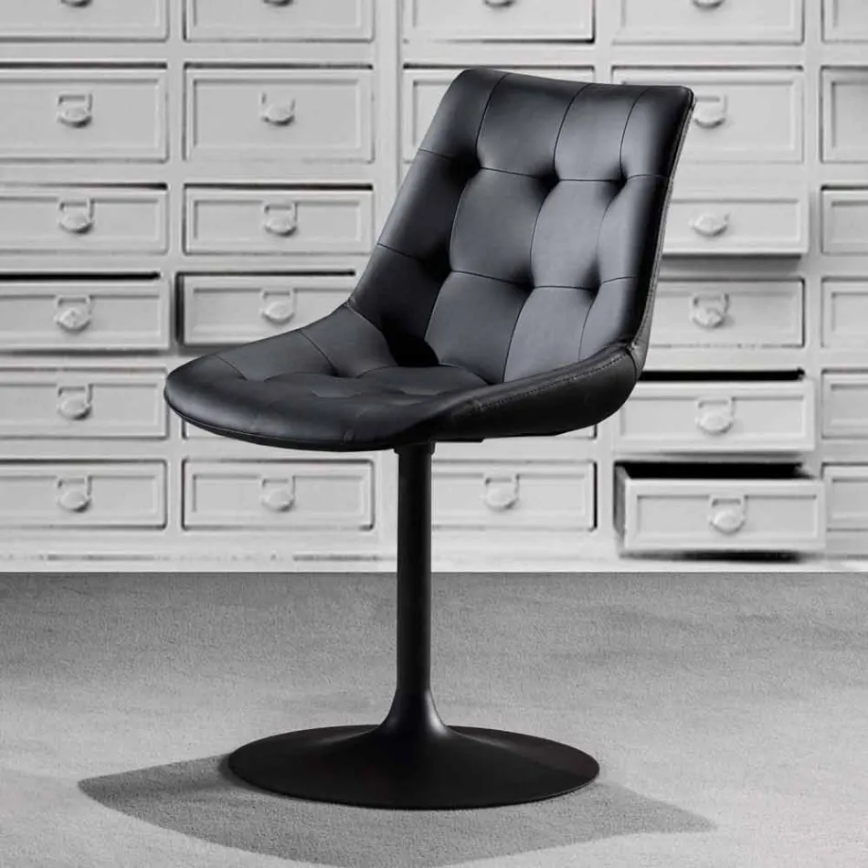 Chaise Pivotante, Assise en Ecoleather Capitonnè Processing - Aura Viadurini