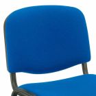 Chaise rembourrée pour salle d'attente avec base moderne en métal noir - Carmela Viadurini