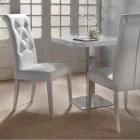 Chaise Design Rembourrée, avec Traitement Capitonné - Diana Viadurini