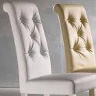 Chaise Design Rembourrée, avec Traitement Capitonné - Diana Viadurini