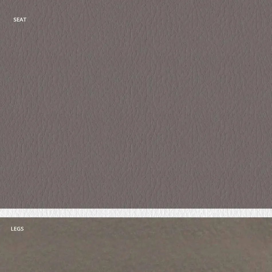 Chaise en acier rembourrée et siège en simili cuir avec bord blanc – Nirvana Viadurini