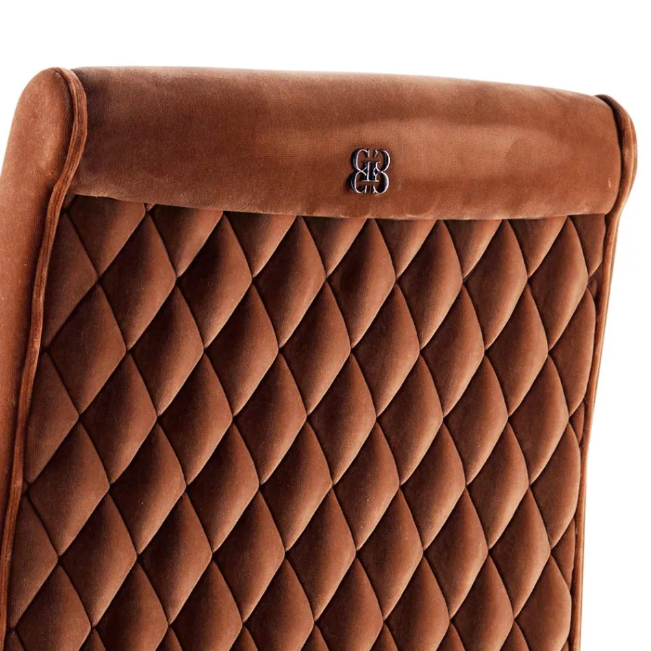 Chaise living rembourrée Grilli Zarafa fabriquée en Italie, 2 pièces Viadurini