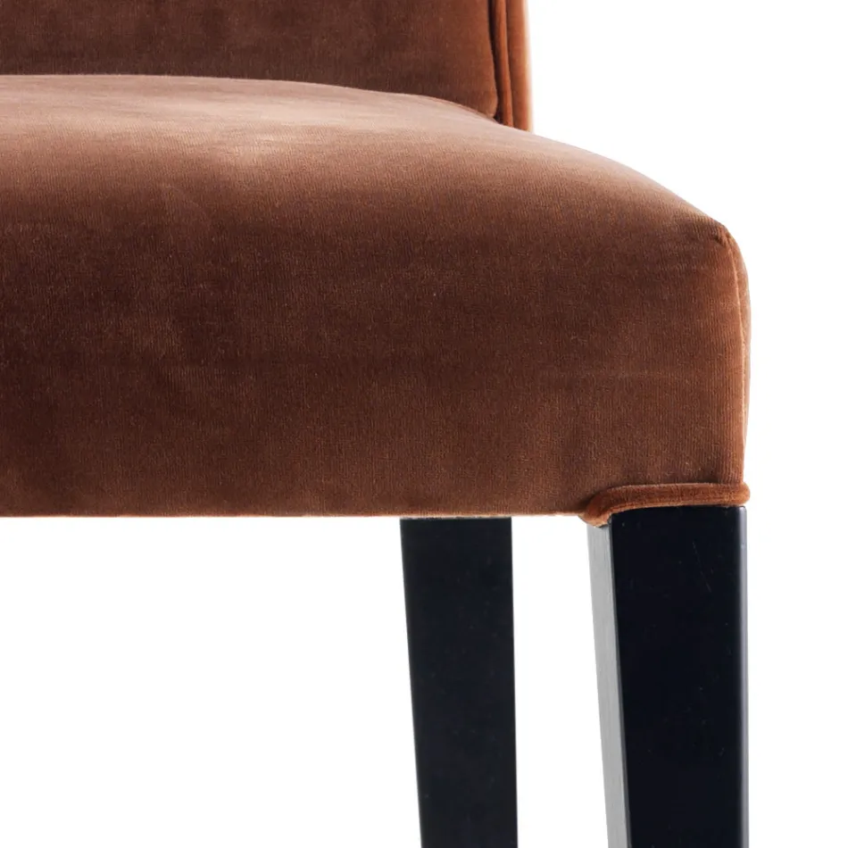 Chaise living rembourrée Grilli Zarafa fabriquée en Italie, 2 pièces Viadurini