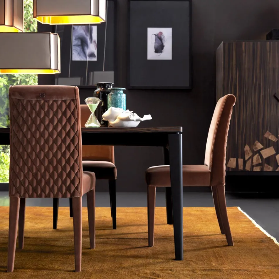 Chaise living rembourrée Grilli Zarafa fabriquée en Italie, 2 pièces Viadurini