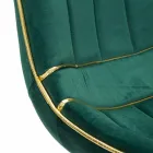 Chaise de salle à manger design rembourrée en bois et tissu, 2 pièces - Kolly Viadurini