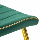 Chaise de salle à manger design rembourrée en bois et tissu, 2 pièces - Kolly Viadurini