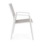 Chaise d'extérieur empilable en aluminium peint, Homemotion, 4 pièces - Odelia Viadurini