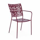 Chaise d'extérieur empilable en acier au fini mat, 4 pièces - Ralia Viadurini