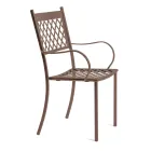 Chaise d'extérieur empilable en acier galvanisé Made in Italy 4 pièces - Celia Viadurini