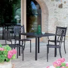 Chaise d'extérieur empilable en acier galvanisé Made in Italy 4 pièces - Celia Viadurini