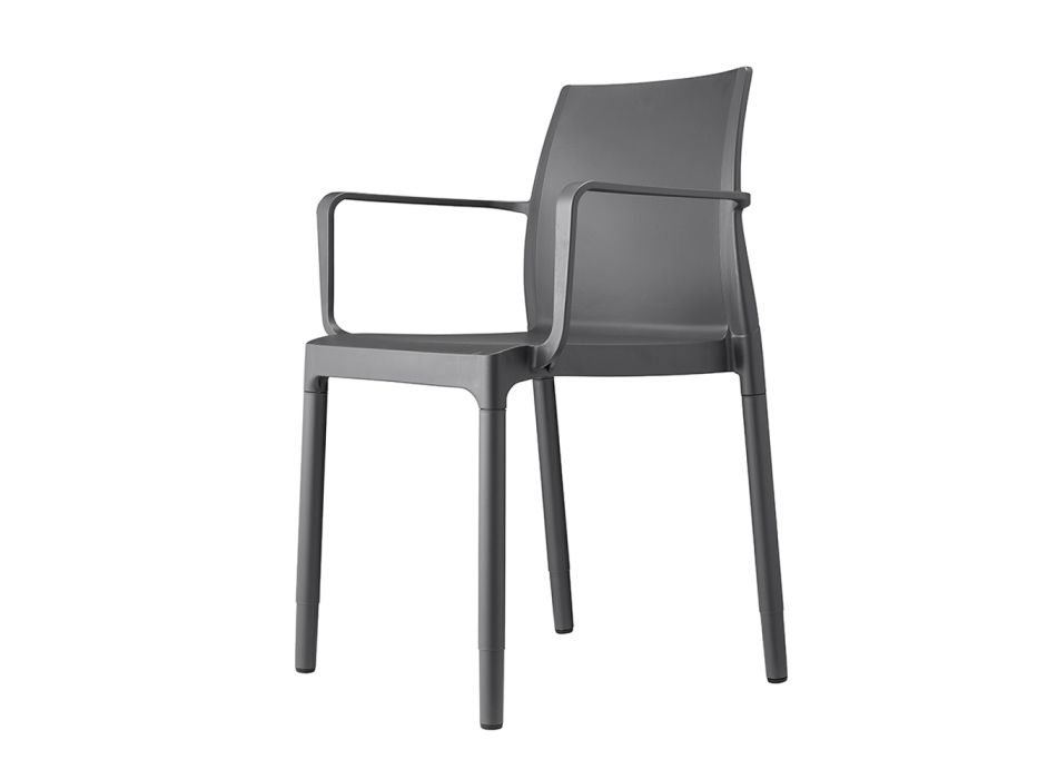 Chaise d'Extérieur Empilable en Aluminium Fabriqué en Italie 4 Pièces - Colombie Viadurini