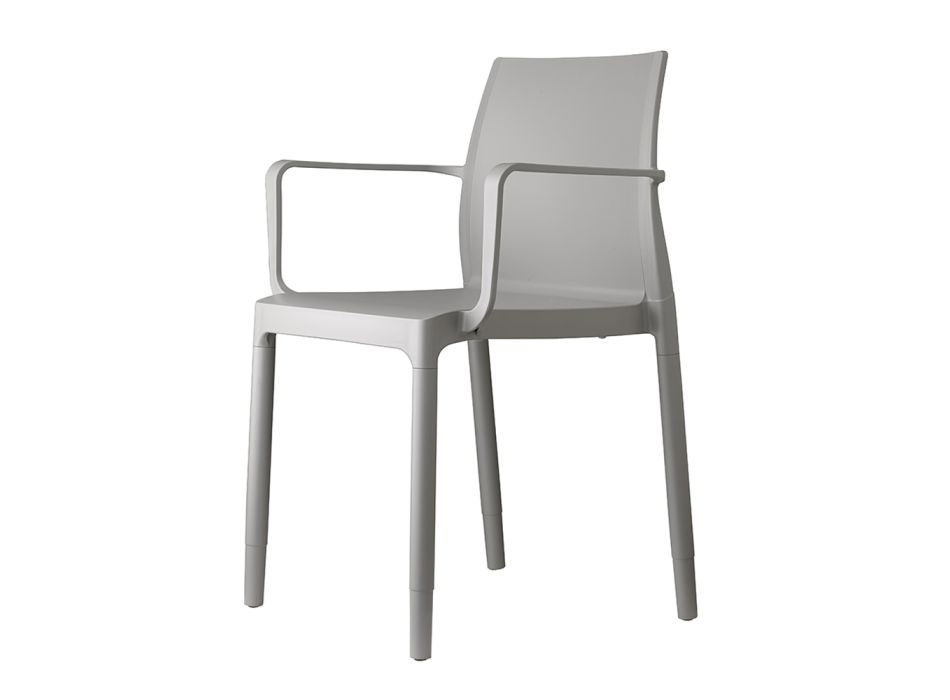Chaise d'Extérieur Empilable en Aluminium Fabriqué en Italie 4 Pièces - Colombie Viadurini