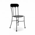Chaise d'extérieur empilable en fer avec coussin Made in Italy 2 pièces - Allegra