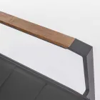 Chaise d'extérieur empilable en textilène et aluminium anthracite, 6 pièces - Urbain Viadurini