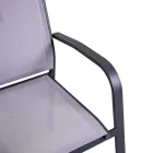 Chaise d'extérieur empilable en textilène et structure en aluminium - Pennarello Viadurini