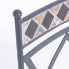 Chaise de jardin empilable en acier avec ou sans accoudoirs - Letizia Viadurini