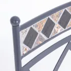 Chaise de jardin empilable en acier avec ou sans accoudoirs - Letizia Viadurini