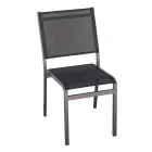 Chaise de jardin empilable en aluminium et textilène blanc ou gris - Floraforma Viadurini