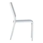 Chaise de jardin empilable en aluminium et textilène blanc ou gris - Floraforma Viadurini
