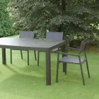 Chaise de jardin empilable en aluminium et textilène - Ninfea Viadurini
