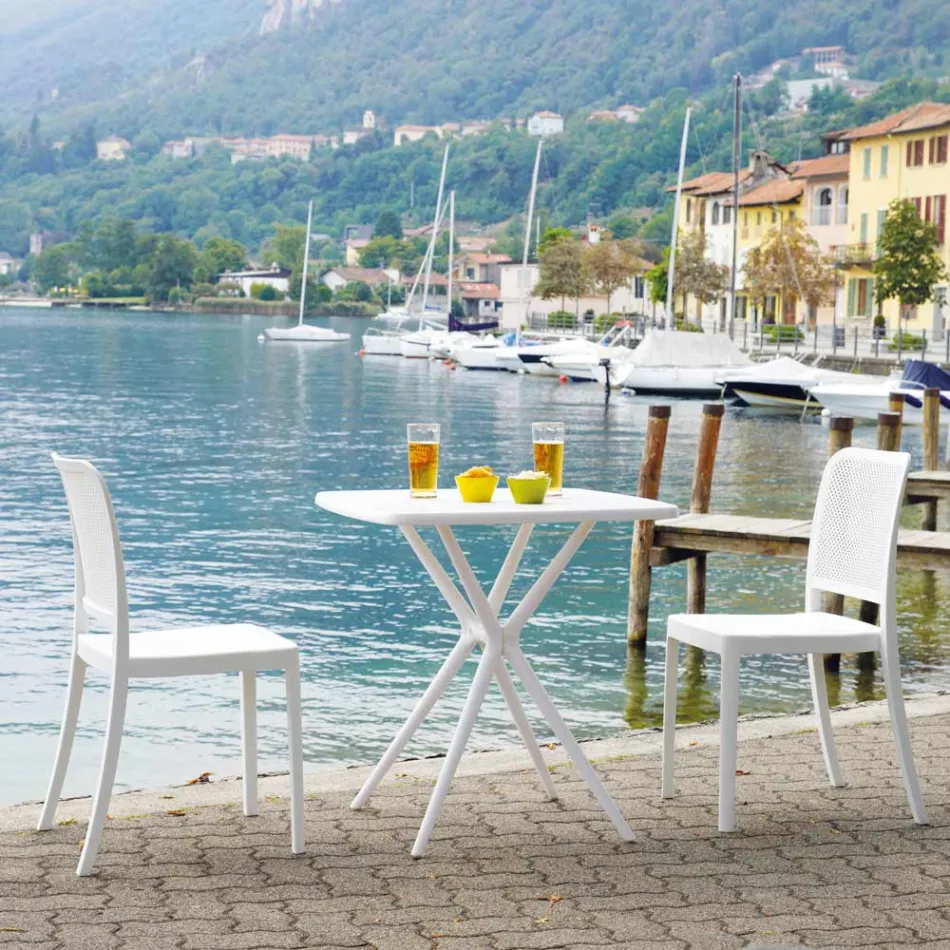 Chaise de jardin empilable en polypropylène et fibre de verre - Ciop Viadurini