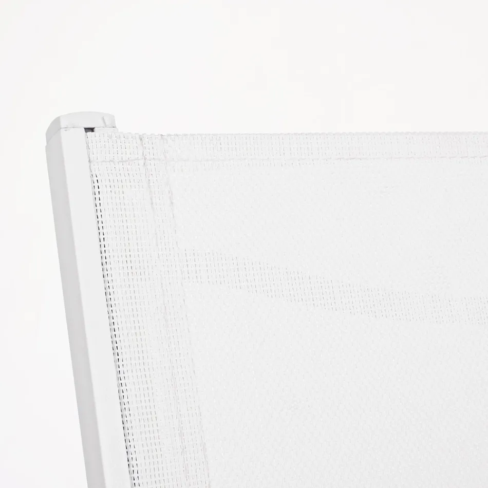 Chaise empilable en aluminium et textilène pour le jardin, design moderne - Franz Viadurini